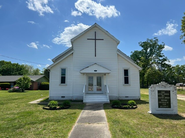 front of First Baptist Church