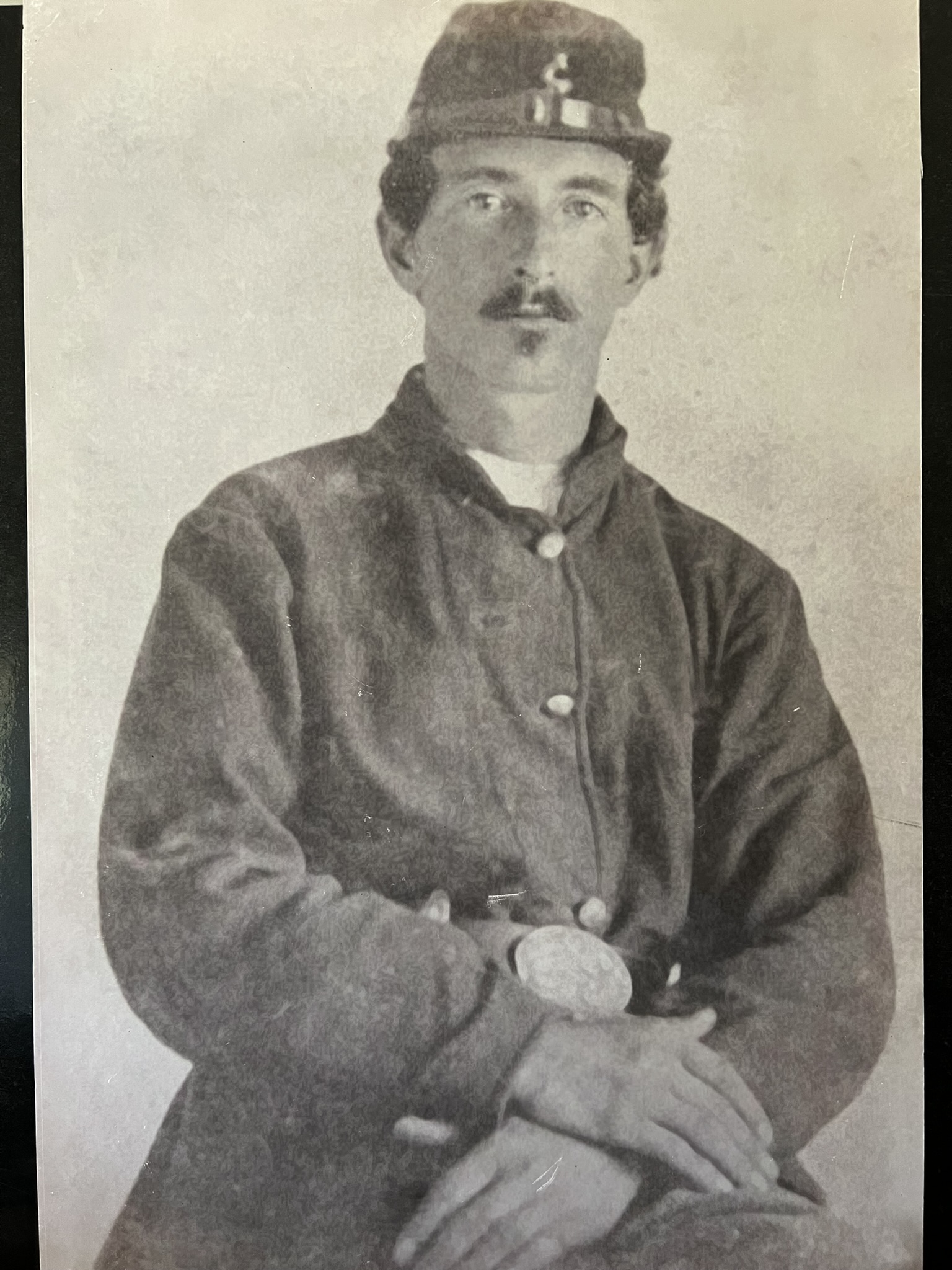 man with mustache, old time photo of soldier, Henry J. Colgan